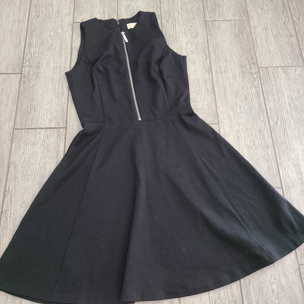 Michael Michael Kors Sleeveless Zip-Front Fit & Flare Dress Black Size 2 - Picture 5 of 13